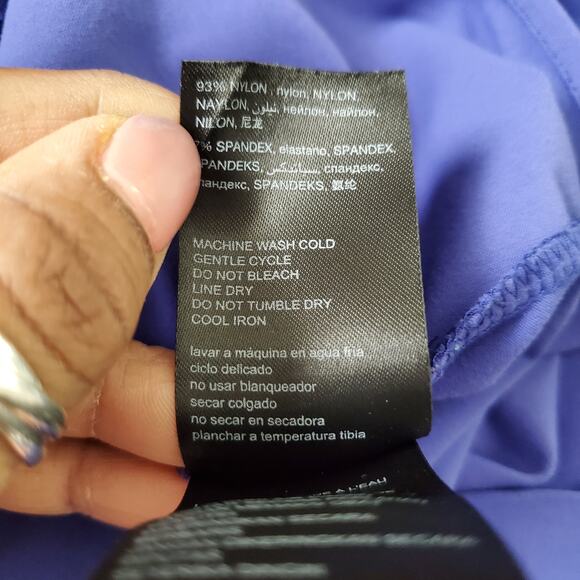 bebe Purple Strappy Open Back Bodycon Dress M - Picture 9 of 10